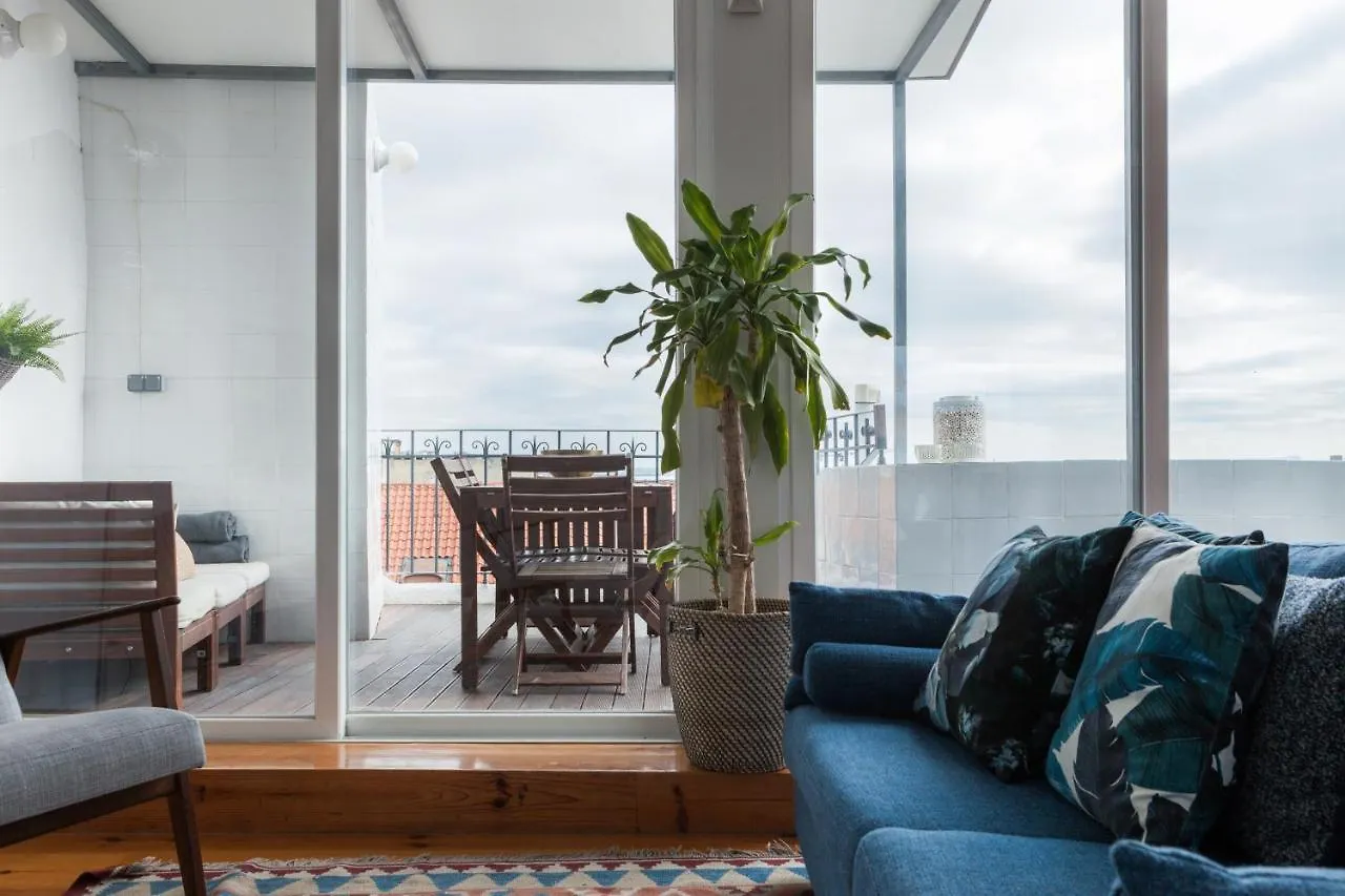 Chiado Rooftop Retreat: 19th Century Charm with River Views Lisbon Portugal
