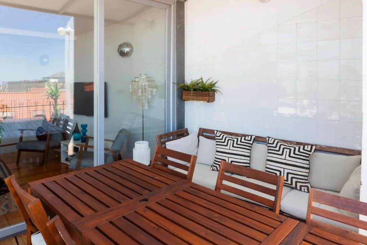 Chiado Rooftop Retreat: 19th Century Charm with River Views Lisbon Portugal